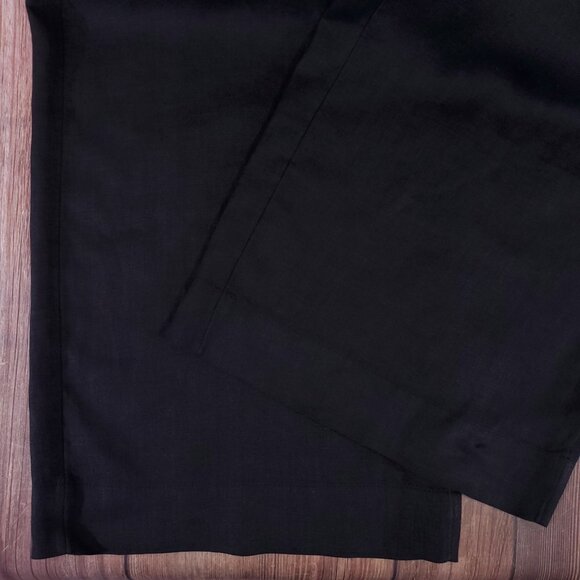 J Crew Wide Leg Seaside Pant In Linen Womens Size Large Black 100% Linen AY501 - Picture 5 of 10